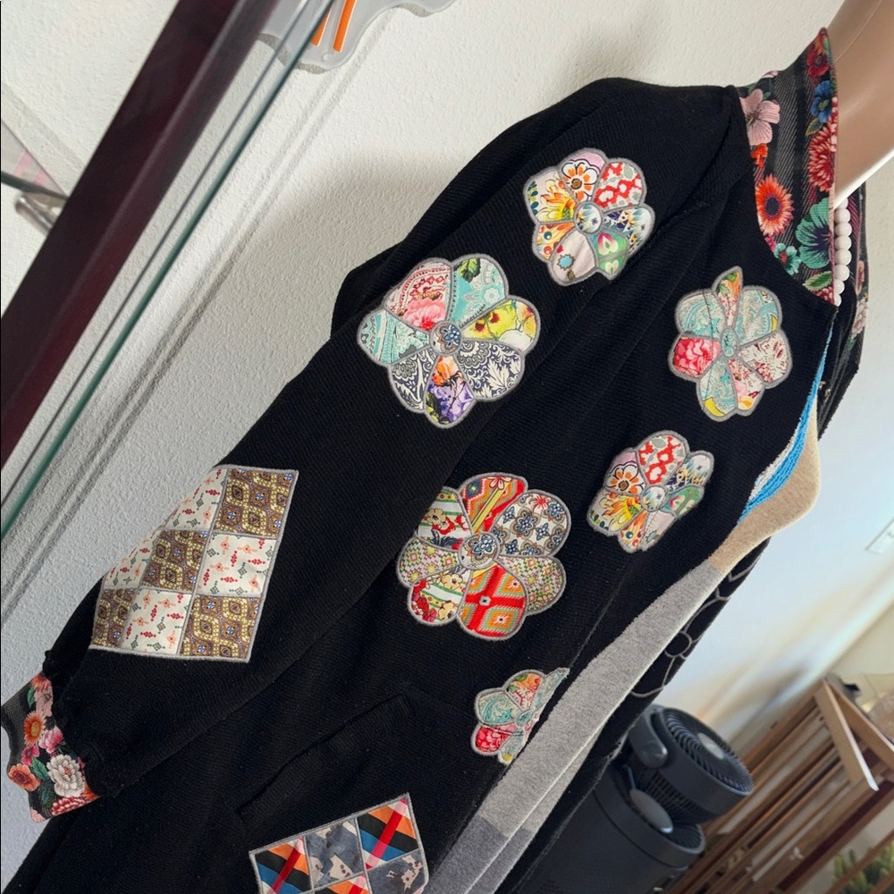 Johnny Was Floral Patchwork Black Jacket - image 10